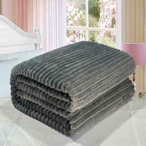 Patura cocolino cu dungi, 200x230cm - Culoare Gri - Img 4