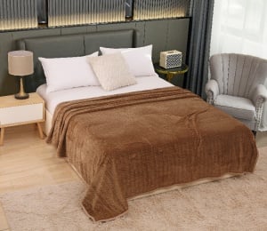Patura cocolino Romb, 200x230cm, Culoare Maro deschis