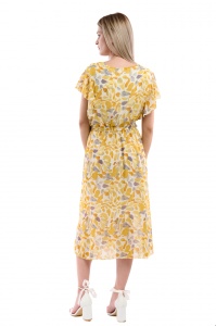 Rochie dama 2372 - Mustar/Ivoire - Img 2