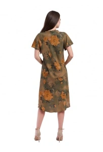 Rochie dama 914 - Verde/Maro deschis - Img 2