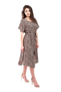 Rochie dama 940 - Bej deschis/Negru - Img 3