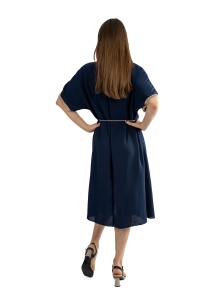 Rochie dama cu snur, Bleumarin, One Size - Img 3