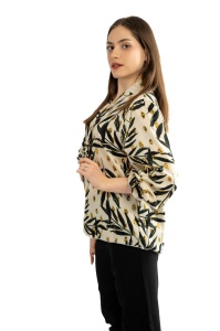 Bluza dama 817 - Crem/Negru - Img 3