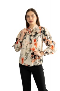 Bluza dama 820 - Crem/Roz