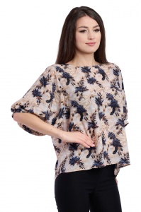 Bluza dama 939 - Bej/Albastru - Img 3