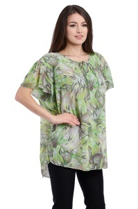 Bluza dama 949, Verde Deschis/Gri, Marime Universala - Img 2