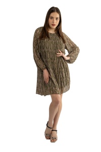 Bluza dama tip rochie 2410, Verde/Mov, One size