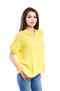 Camasa dama 4015, Galben, Marime Universala - Img 2