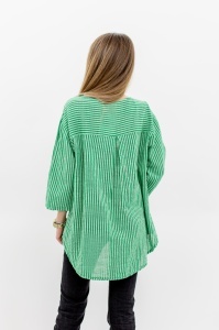 Camasa dama asimetrica, Verde, One Size - Img 2