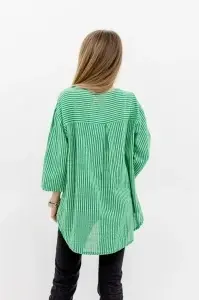 Camasa dama asimetrica, Verde, One Size - Img 2
