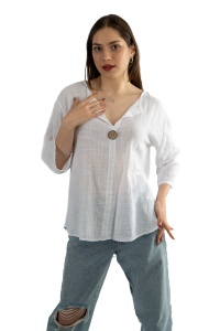Camasa dama uni, Alba, Oversize