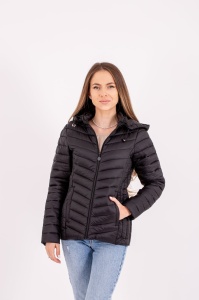 Jacheta dama cu gluga 2025 - Negru