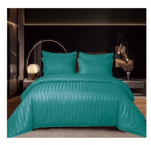 Lenjerie de pat dublu uni, Finet, 6 piese, Verde Turcoaz