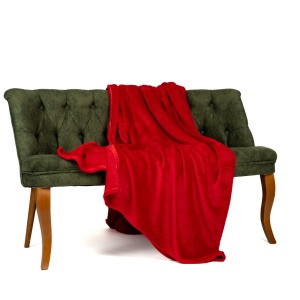 Patura tip Cocolino 200x230 Culoare - Rosie - Img 2