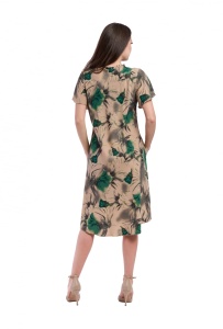 Rochie dama 914 - Verde/Gri/Bej - Img 2