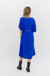 Rochie dama cu snur, Albastru, One Size - Img 2