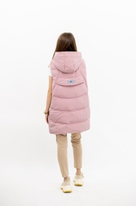 Vesta dama cu gluga 2116 - Roz Pastel - Img 2