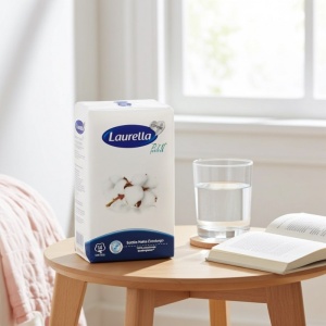 Absorbante de noapte fara aripioare Extra Long, bumbac organic, 5 picaturi, 14buc - Laurella BIO Cotton - Img 2