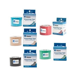 Bandaj kinesio elastic adeziv cu turmalina, rola 5m, Negru - Irisana - Img 2