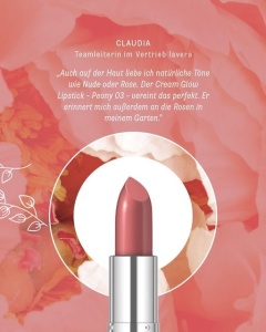 Ruj bio Cream Glow, Peony 03 - LAVERA - Img 3