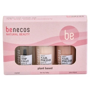 Set lacuri de unghii naturale 20-free, plant based, vegane, Nude Obsession - Benecos
