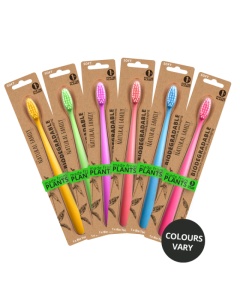 Periuta de dinti biodegradabila plastic free NEON, 1buc - Jack n Jill