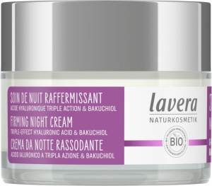Crema de noapte antirid fermitate cu acid hialuronic si bakuchiol, 50ml - Lavera - Img 2