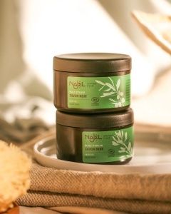 Sapun Negru de Alep Exfoliant cu Ulei de Masline, fara Parfum, Piele Sensibila, 180g - NAJEL - Img 3