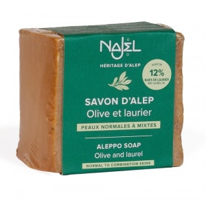 Sapun traditional de Alep cu 12% ulei de dafin, 180g - NAJEL
