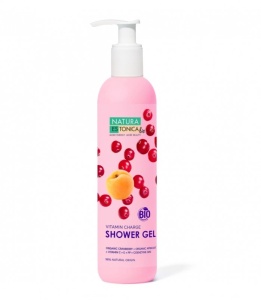 Gel de dus natural cu merisor si caise Vitamin Charge, 400ml - Natura Estonica