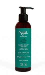 Sapun de Alep lichid BIO cu 5% ulei de dafin, 200 ml - NAJEL