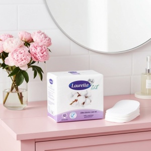 Absorbante de zi cu aripioare, bumbac organic, 3 picaturi, 12buc - Laurella BIO Cotton - Img 2