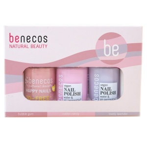 Set lacuri de unghii naturale 20-free, plant based, vegane, Pretty in Pastel - Benecos