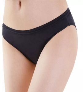 Chiloti menstruali din bumbac organic si bambus, marimea M, Negru - Irisana