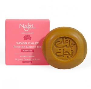 Sapun de Alep cu trandafir organic de Damasc, 100g - NAJEL