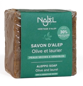 Sapun traditional de Alep cu 30% ulei de dafin, 170g - NAJEL