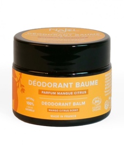 Deodorant balsam natural mango si citrice cu argila alba, dafin si unt de shea bio, 45g - NAJEL