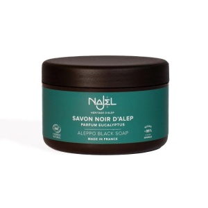 Sapun Negru de Alep Exfoliant cu Eucalipt, 180g - NAJEL