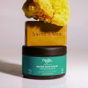 Sapun Negru de Alep Exfoliant cu Eucalipt, 180g - NAJEL - Img 2