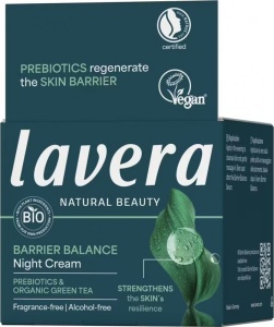 Crema de Noapte Echilibranta Barrier Balance cu Prebiotice, fara Parfum si Alcool, Unisex, 50ml - LAVERA