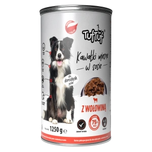 Hrană umedă pentru câini Tuf Tuf 1250 g cu Vită