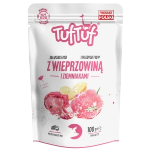 Hrană umedă pentru câini Tuf Tuf 100 g cu Porc și cartofi