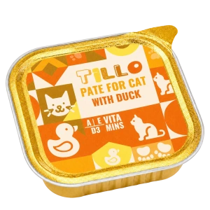 Hrană umedă pentru pisici Tillo 100 g cu Rață