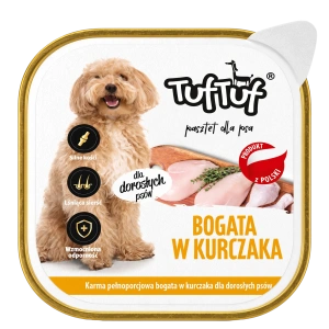 Hrană umedă pentru câini Tuf Tuf 300 g cu Pui