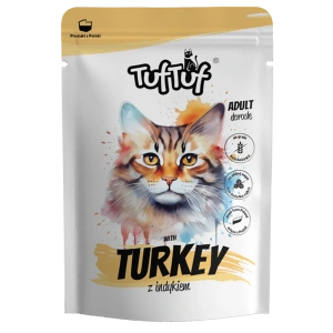 Hrană umedă pentru pisici Tuf Tuf 300 g cu Curcan