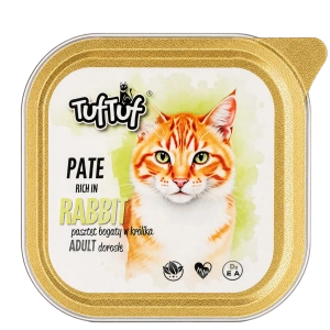 Hrană umedă pentru pisici Tuf Tuf pate 100 g cu Iepure
