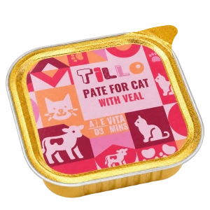 Hrană umedă pentru pisici Tillo 100 g cu Vițel