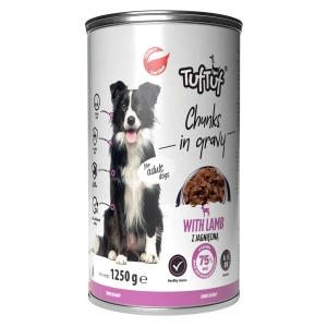 Hrană umedă pentru câini Tuf Tuf 1250 g cu Miel