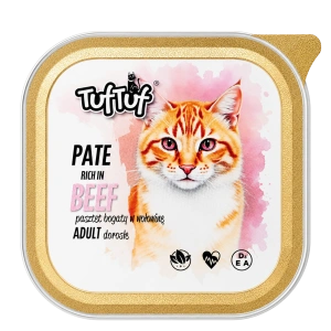 Hrană umedă pentru pisici Tuf Tuf pate 100 g cu Vită