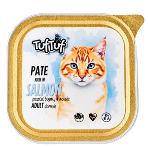 Hrană umedă pentru pisici Tuf Tuf pate 100 g cu Somon
